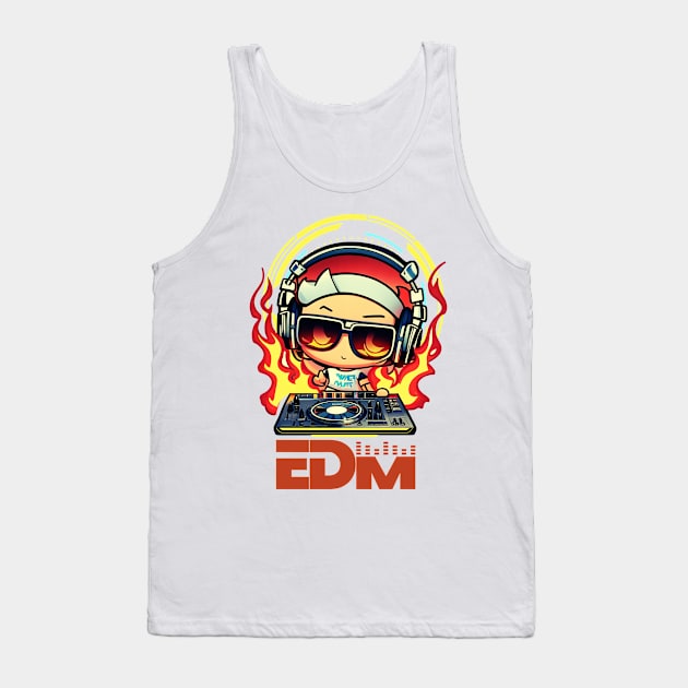 EDM X-Pro DJ! Red/Yellow Tank Top by SocietyTwentyThree